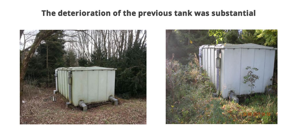 The deterioration of this tank was substantial